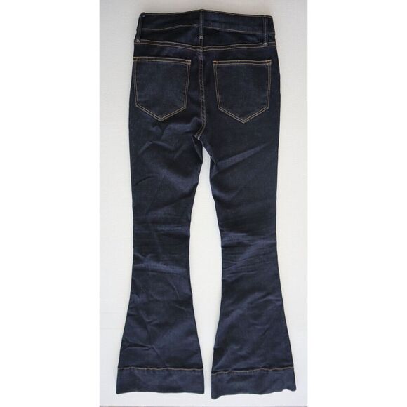 Driftwood P41500A Women's Sz 24 Dark Blue Farrah High Rise Flare Jeans Pants - Picture 2 of 6